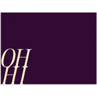 PosterMonkey Poster 40x30 cm - Oh hi - Paars - Cursief - Posters - Kamer decoratie - Wanddecoratie woonkamer - Muurdecoratie slaapkamer