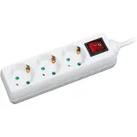 Logilink LPS206 3AC-uitgang(en) 1.4m Wit power uitbreiding