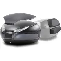 Shad SH48 Dark Grey Topkofferset + donkergrijze hoes + rugleuning