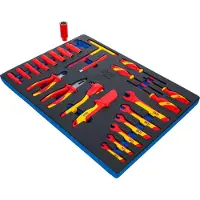 Bgs Werkplaatswageninlegger, VDE-steeksleutelset, 26-delig, 10 mm (3/8")