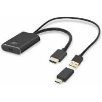 ACT DisplayPort-adapter 1.2 HDMI Premium Hoge snelheid DP-alternatieve modus Chipset LT6711A Adapter HDMI Male USB-C Female 0,25 m Zwart