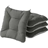 Outsunny Outdoor Zitkussen-Polyester, schuim-39,5L x 39,5B x 10H cm-Donkergrijs