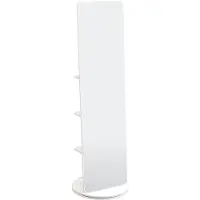 Songmics - Spiegel - Spiegel staand - 360° Draaibaar - Met Haken en Planken - Voor Woonkamer of Slaapkamer