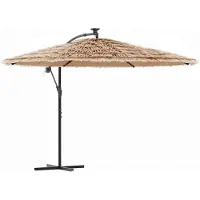 vidaXL Parasol met stalen paal 269x269x235 cm bruin