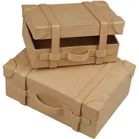 Packlinq Koffers, H: 4,5+5 cm, L: 7.5+10 cm, B: 11+14 cm, 2 stuk/ 1 set