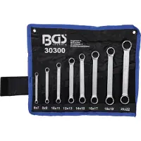Bgs ringsleutelset dubbel 8 delig