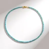 Cavill - Zilveren Halsketting 925 Sterling Zilver Verguld - 64 626 ct Cambodjaanse Ratanakiri Zirkonen - Facetgeslepen Elegante Damesketting 45 cm