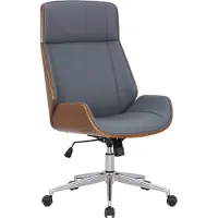 CLP Varel Bureaustoel - Ergonomisch - Voor volwassenen - Kunstleer - walnoot/grijs