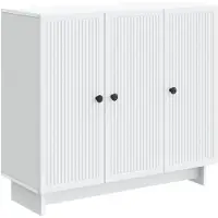 vidaXL Dressoir Wit 89 x 34,5 x 80 cm Bewerkt hout
