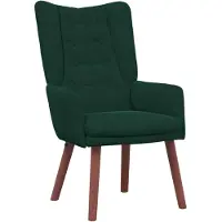 vidaXL Fauteuil Donkergroen 63 x 67 x 94 cm Fluweel