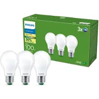 Philips Ultra Efficient LED lamp E27 | Peer A60 | Mat | 2700K | 7.3W (100W) | 3 stuks