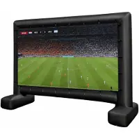 Trendmix HD 4K Opblaasbaar Projectiescherm - 16:9 Dubbelzijdig Buitenprojectiescherm - 327,5 x 119 x 266 cm Zwart