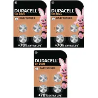 WT&D Set van 12 Duracell CR2025 batterijen (knoopcellen, 3V)