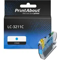 PrintAbout Inktcartridge LC-3211C Cyaan Hoge capaciteit geschikt voor Brother