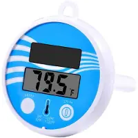 Typecat Drijvende Zwembadthermometer Draadloos - Zwembadtemperatuurthermometer Gemakkelijk Af Te Lezen, Digitale Zwembadthermometer op Zonne-
