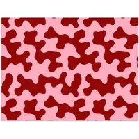 PosterMonkey Poster 40x30 cm - Modern - Abstract - Rood - Posters - Kamer decoratie - Wanddecoratie woonkamer - Muurdecoratie slaapkamer