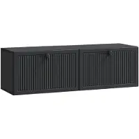 vidaXL Wandmontage TV-kast Zwart 98 x 31 x 30 cm Bewerkt hout