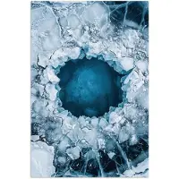 PosterMonkey Poster 80x120 cm - Ijs - Blauw - Natuur - Posters - Kamer decoratie - Wanddecoratie woonkamer - Muurdecoratie slaapkamer