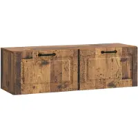 vidaXL Wandmontage TV-kast Oud hout 98 x 31 x 30 cm Bewerkt hout