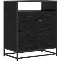 vidaXL Ladekast 4-Lade Zwart eiken 70 x 41 x 83,5 cm Bewerkt hout