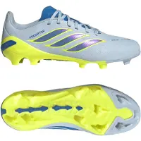 Adidas Predator League Gras Voetbalschoenen (FG) Kids Lichtblauw Blauw Geel