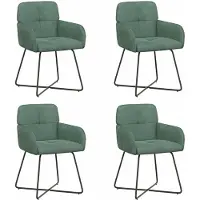 vidaXL Eetstoelen 4 st fluweel Zeegroen 59 x 56,5 x 86 cm