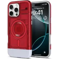 Spigen Classic C1 MagSafe iPhone 16 Pro Hoesje Rood