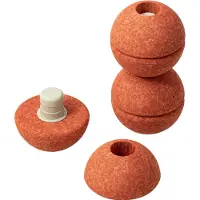 Modu 3 x Foam Balls - 3 schuimballen - open einde speelgoed - Speelgoed 6 md-6 jaar - Burnt Orange / Dusty Green