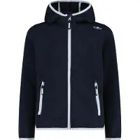 CMP - Girl's Jacket Fix Hood Jacquard Knitted 3H19825 - Fleecevest 152, blauw