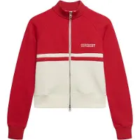 Superdry Sweatvest 'Athletic Essentials' crème / rood