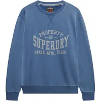 Superdry Sweatshirt 'Athletic Essentials' duifblauw / wit