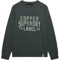Superdry Sweatshirt donkergrijs / olijfgroen