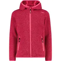 CMP - Girl's Jacket Fix Hood Jacquard Knitted 3H19825 - Fleecevest 140, roze