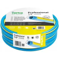 Vartco - 4-lagige Tuinslang 1/2" 20m | Voedsel veilig Anti Twist tuinslang | flexibele slang Tricot vlecht UV-bestendig 25 Bar