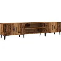 vidaXL Tv-meubel 180x31,5x40 cm bewerkt hout oud houtkleurig