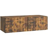 vidaXL Wandmontage TV-kast 98 x 41 x 30 cm Gerookt eiken Bewerkt hout