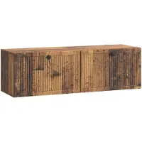 vidaXL Wandmontage TV-kast Oud hout 98 x 31 x 30 cm Bewerkt hout