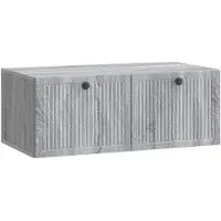 vidaXL Wandmontage TV-kast Grijs sonoma 78,5 x 41 x 30 cm Bewerkt hout