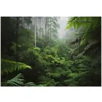 WALLARENA - Fotobehang - 150x105 cm - tropische jungle bladeren fototapet voor woonkamer en slaapkamer