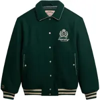 Superdry Tussenjas donkergroen / wit
