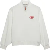 Superdry Sweatshirt 'Heritage' crème / kersrood