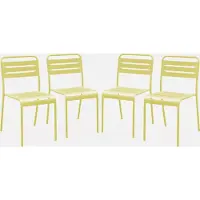 Sweeek - Set van 4 tuinstoelen metaal - amélia