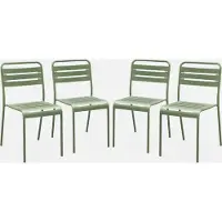 Sweeek - Set van 4 tuinstoelen metaal - amélia