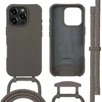 IMoshion Color Backcover met afneembaar koord met MagSafe voor de Apple iPhone 16 Pro - Black Coffee