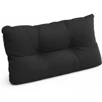 Beautissu Flair rugkussen voor loungebanken, 60x40x12 cm, antraciet, geschikt voor buiten