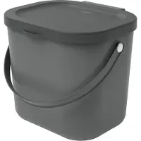 Rotho Albula afvalscheiders - GFT afvalbak - 6L - zwart