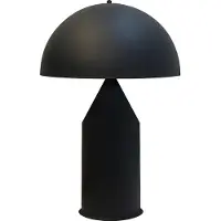 Bamyum Tafellamp Bedlamp Met Kabel Lipeo Metalen Zwart Paddestoel Lamp