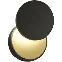 FABAS LUCE LED-wandlamp Ara, dimbaar, zwart, Woon-/ Eetkamer, Aluminium, Modern, LED wandlamp