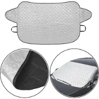 Proplus Zonnescherm Auto - Warmtewerende Raamfolie - 4-laags - Zonwerend - Voorruit Bescherming Auto - 144,5 x 95 cm - Zilver