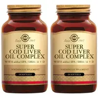 Solgar Super Cod Liver Oil Complex | Levertraan Complex 2x60 St Capsules